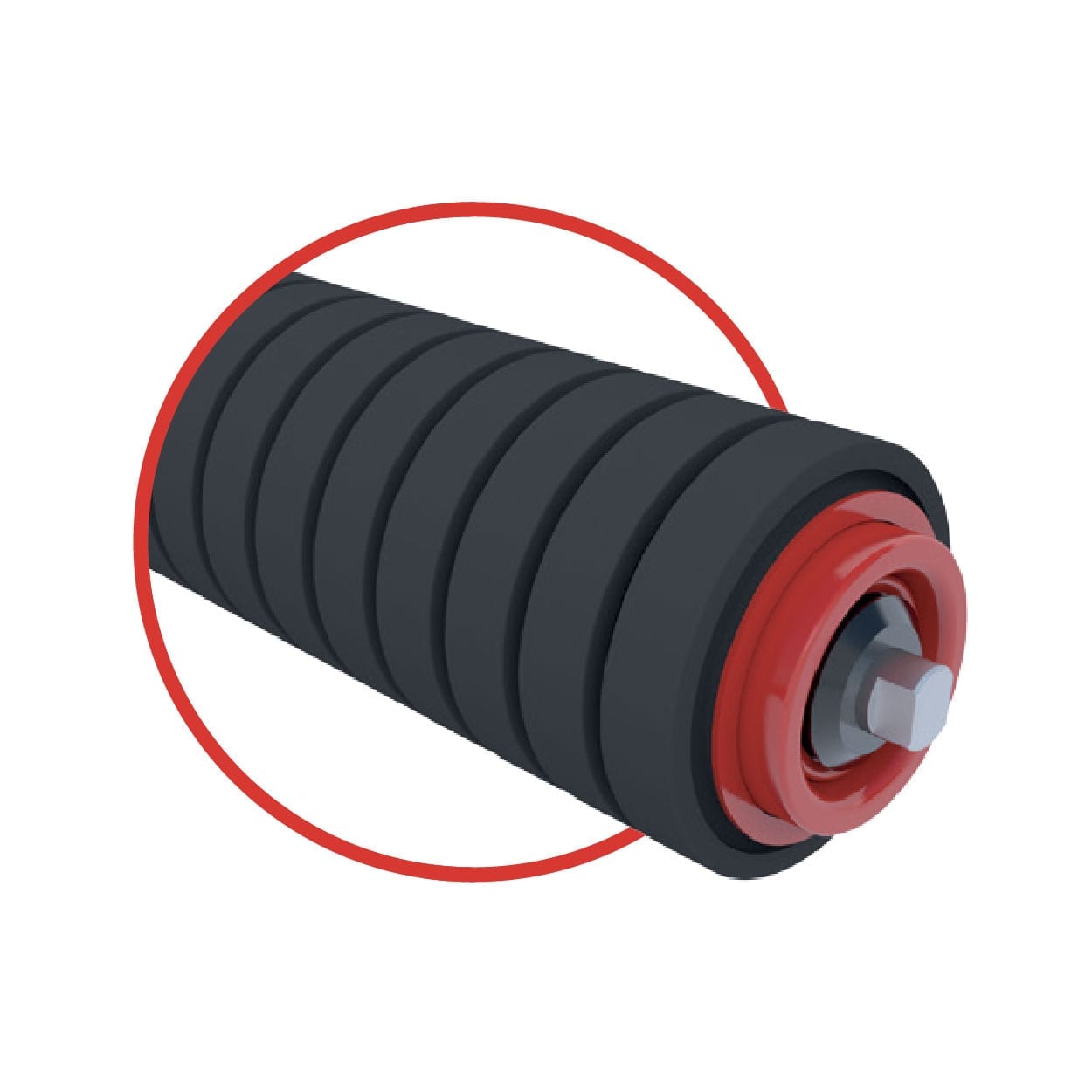 A thick, flexible black rubber sheet is bent into an arch, shown against a plain white background.
