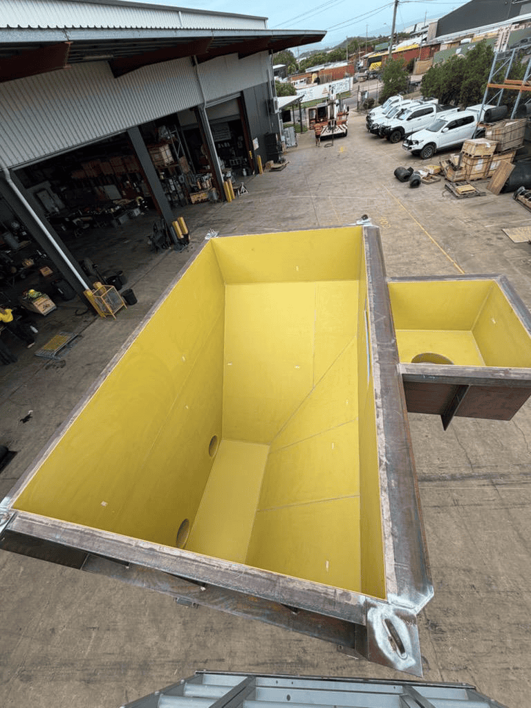 REMALine 35 rubber-lined chutes and hoppers ready for dispatch
